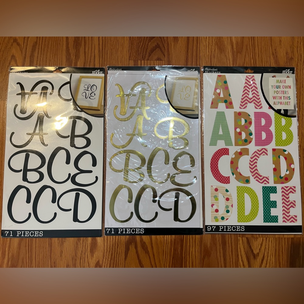 Colorful Alphabet Sticker Set